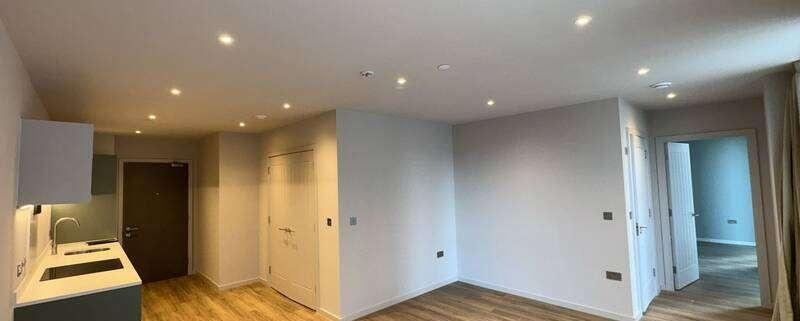 Completed apartment interior at The Fairfax, Manchester